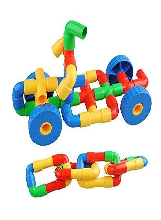 Globular Multi Coloured Educational Play and Learn Plastic Building Block Set Pipes Puzzle Set - Blocks for Kids - Blocks Toys and Games for Children - Image 2